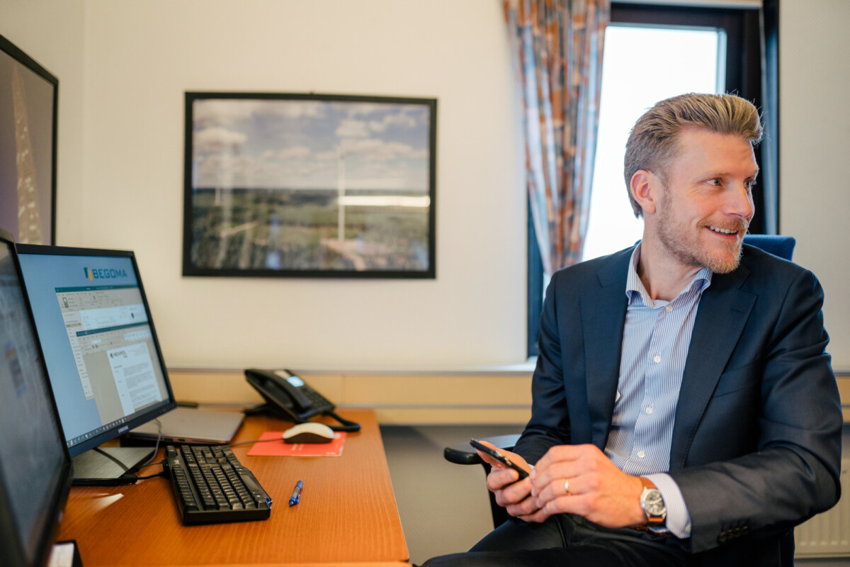 Erik Malmberg is sitting at his desk