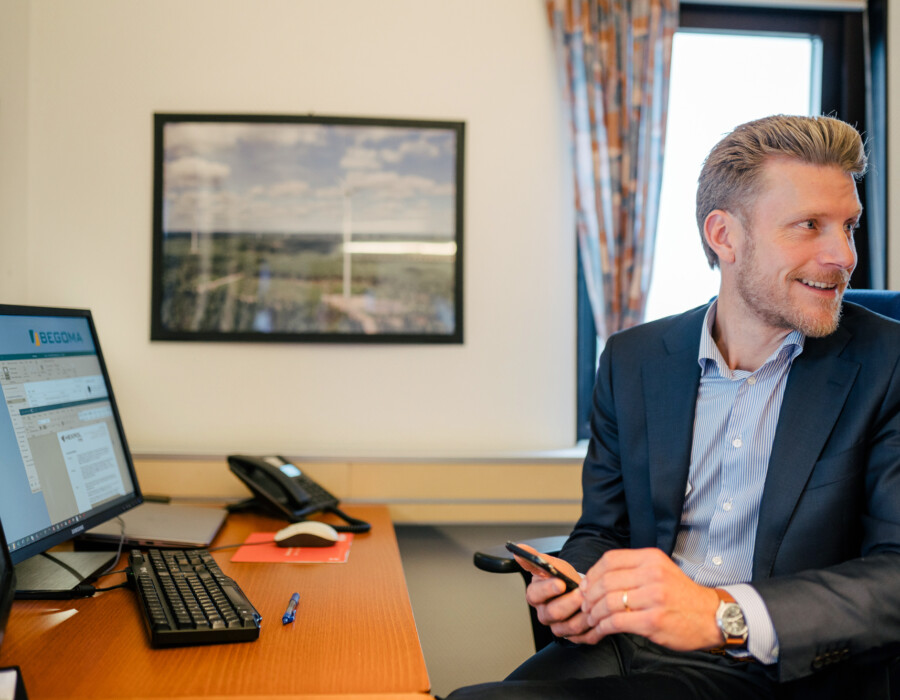Erik Malmberg is sitting at his desk