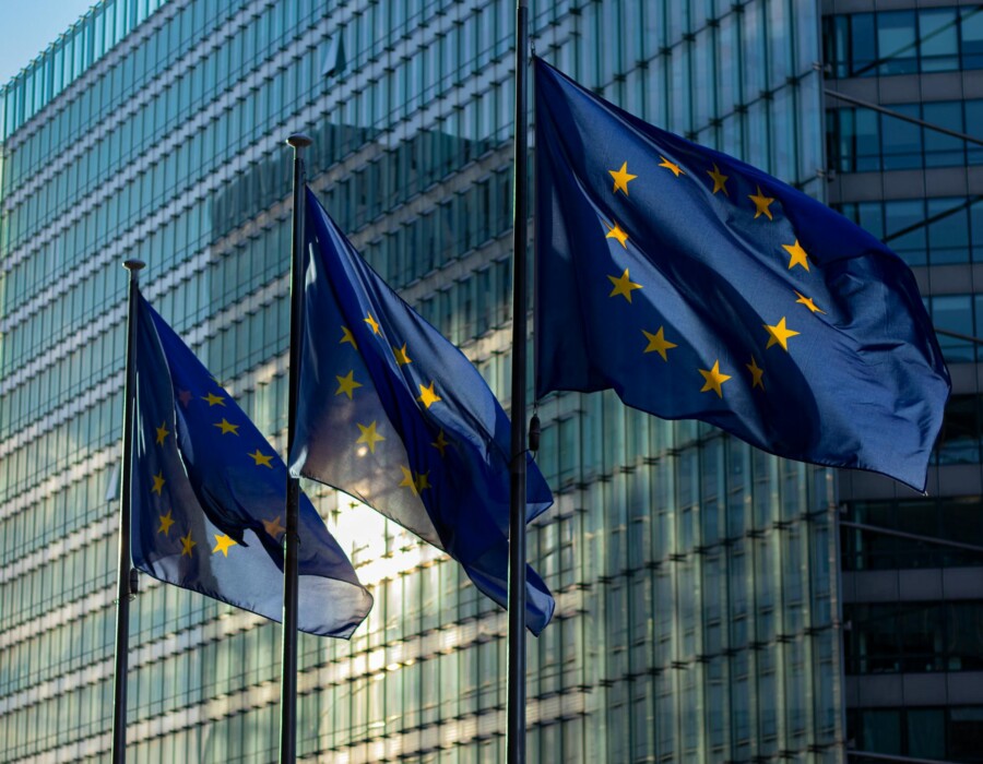Three EU flags