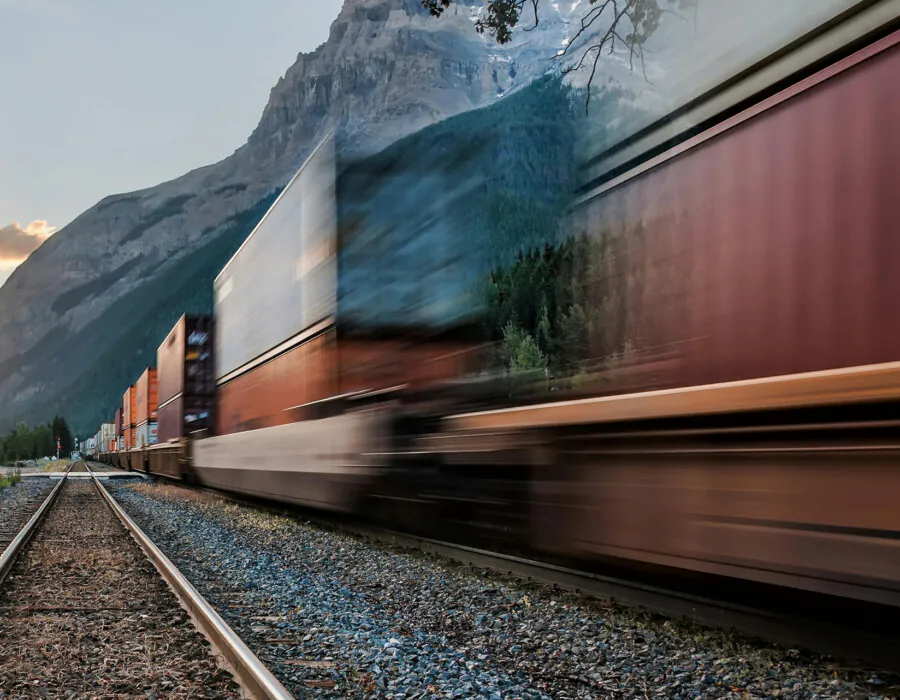 fast moving train
